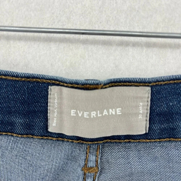 Everlane Jeans Women's Sz 30 Blue Ankle Skinny High-Rise Stretch Denim Pockets - Picture 8 of 10